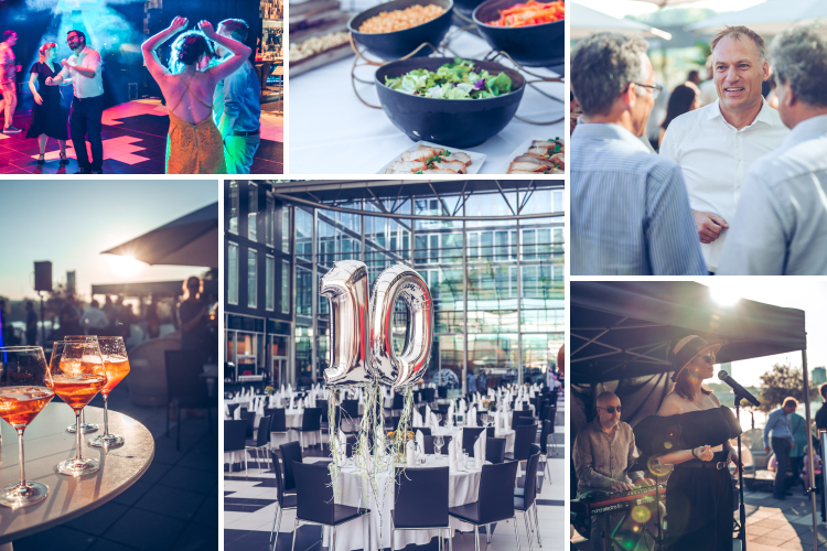 Impressions of the anniversary celebration in a collage