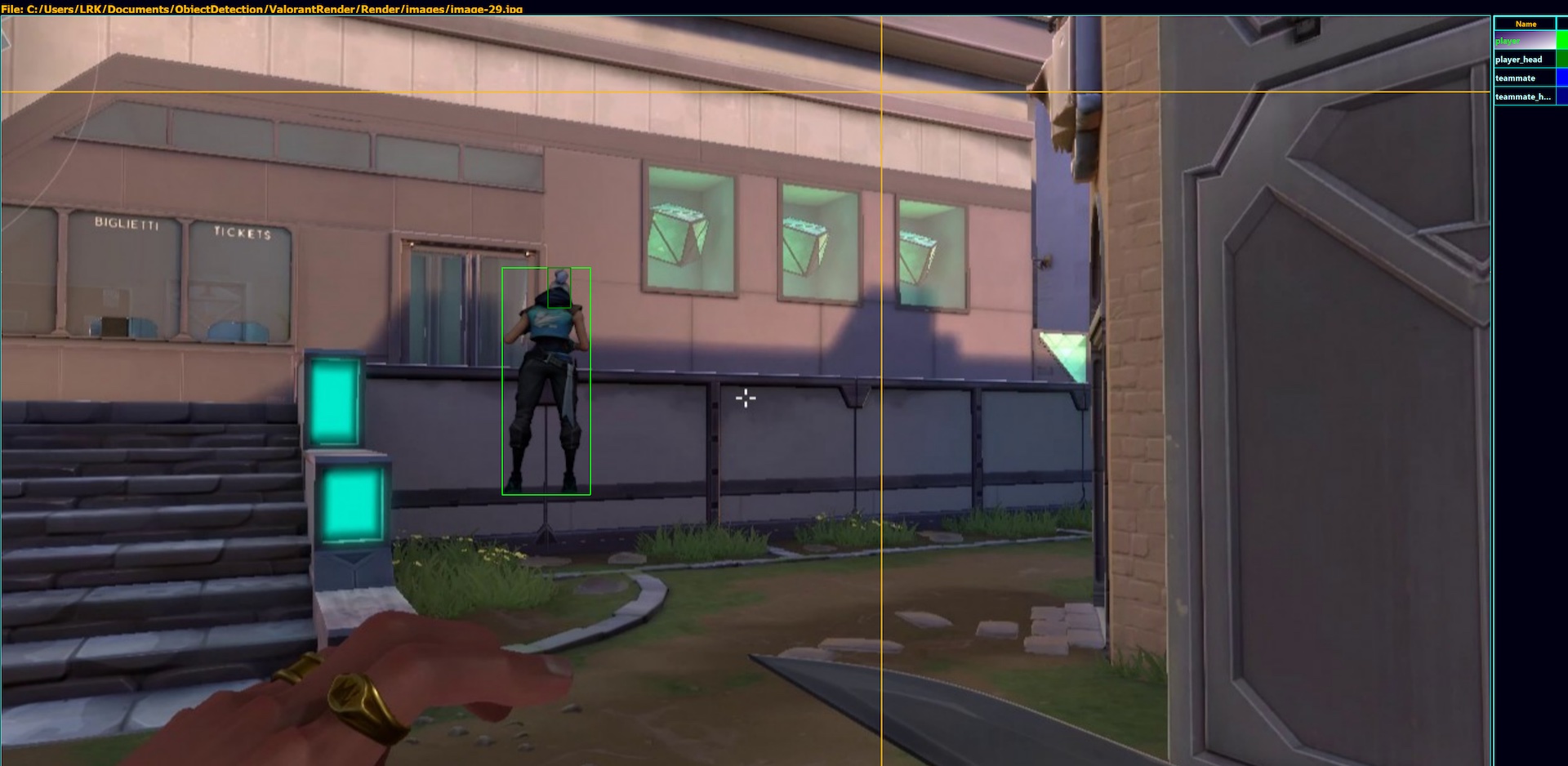 Ein Trainingsbild mit Markierungen